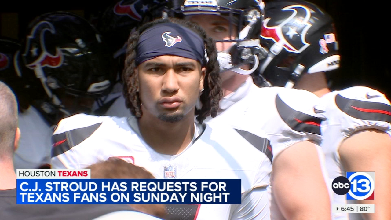 Stroud's request to Texans fans for primetime game: Make less noise