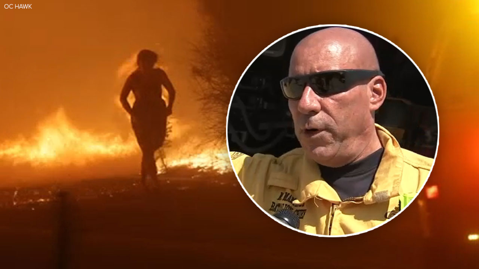 Fire chief who saved woman from Airport Fire in dramatic rescue video ...