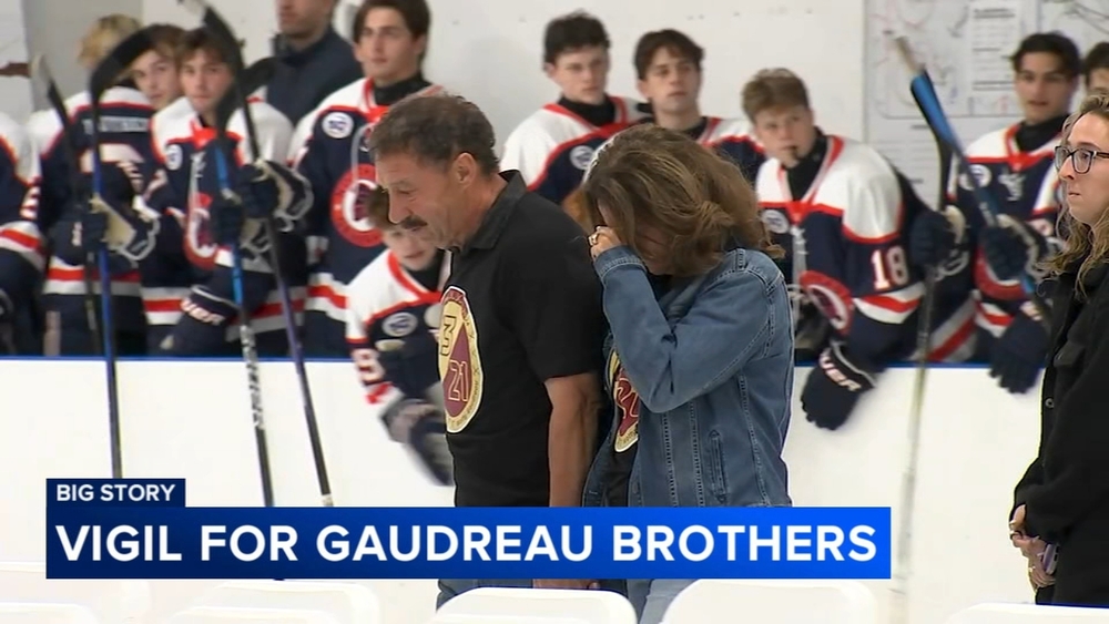 Emotional tribute held for Gaudreau brothers at Hollydell Ice Arena