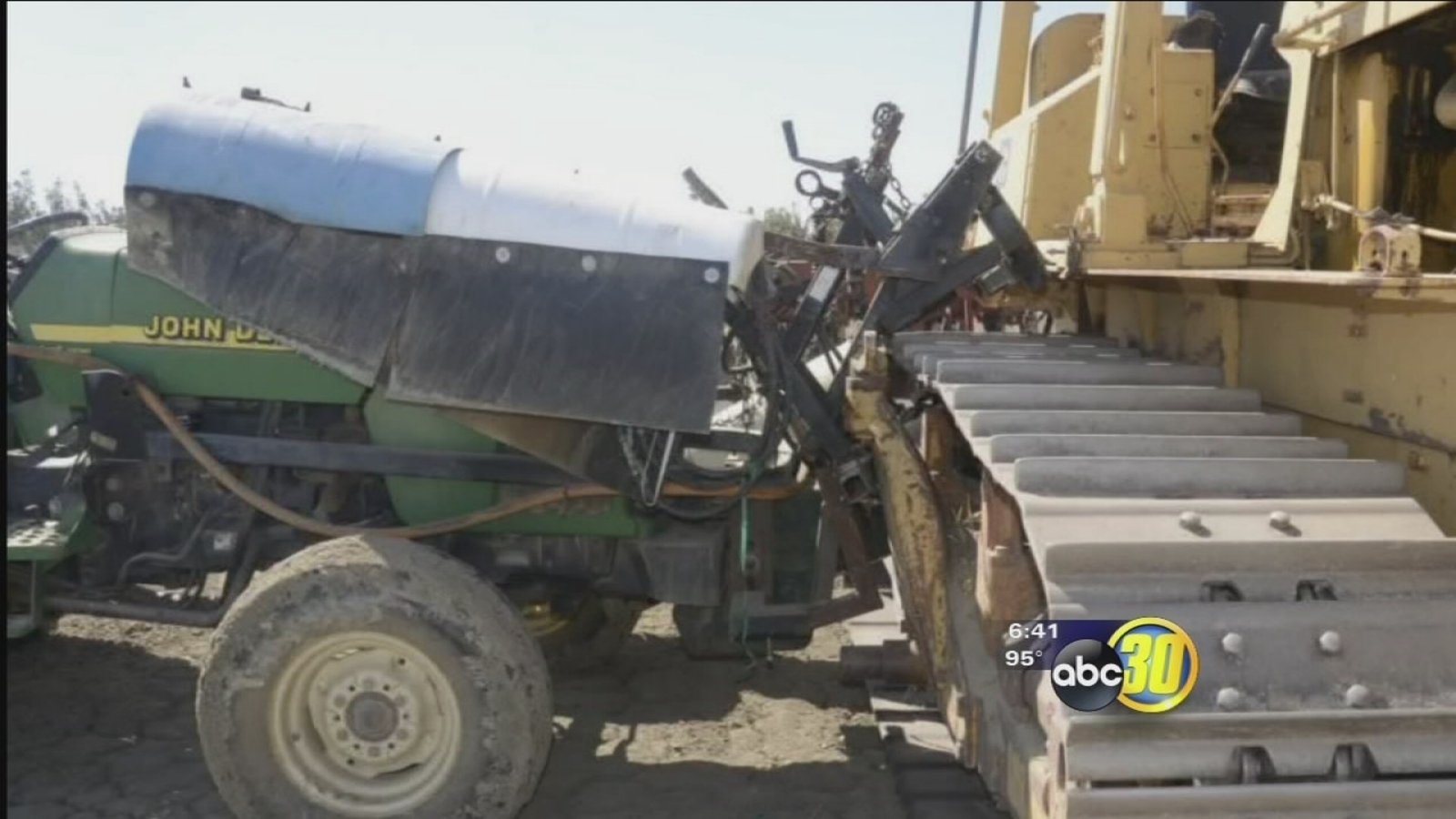 Runaway tractor destroys crops worth thousands in Fresno County ABC30