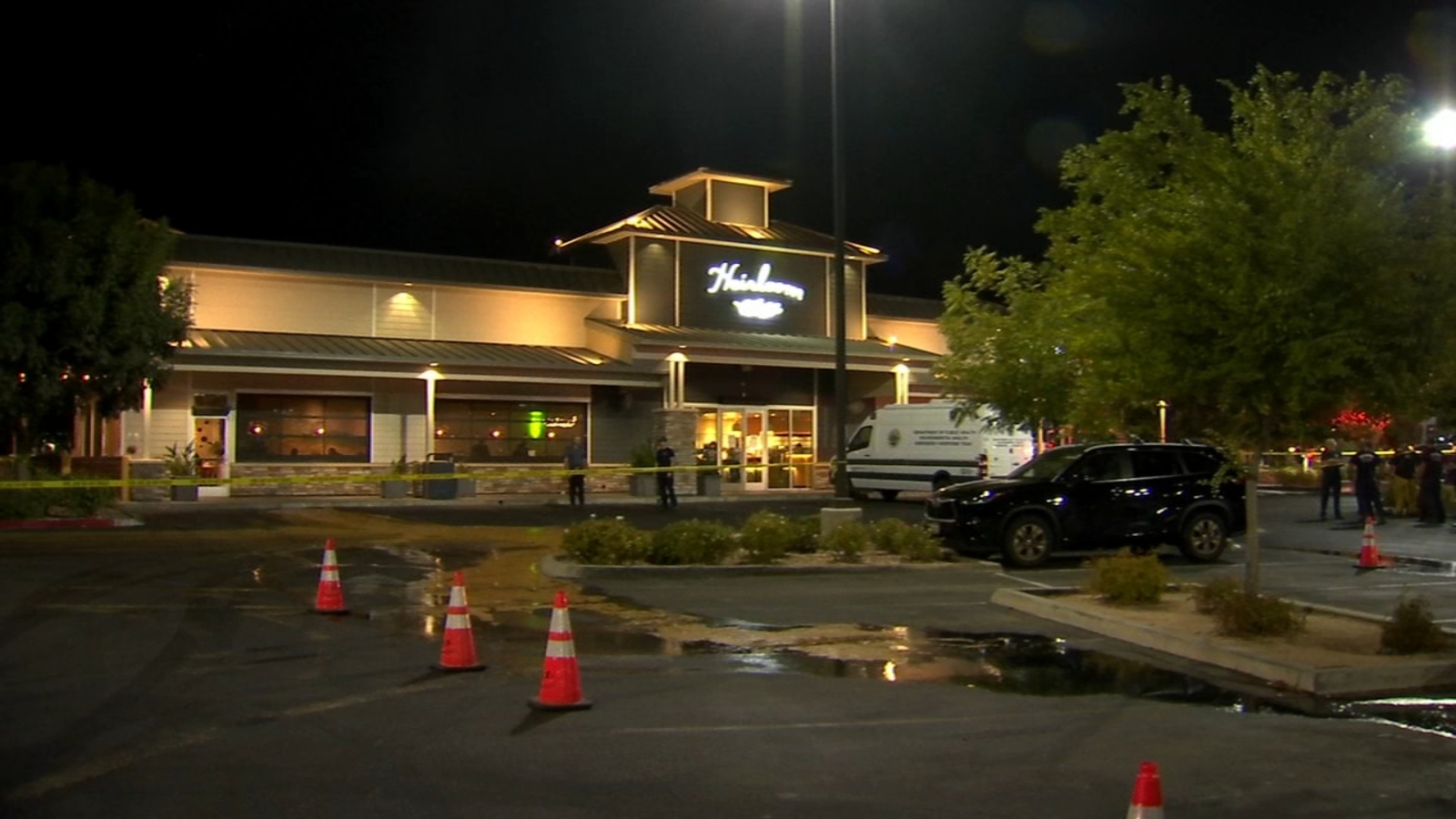 Cooking fats and oils spill into Heirloom's parking lot in northeast Fresno