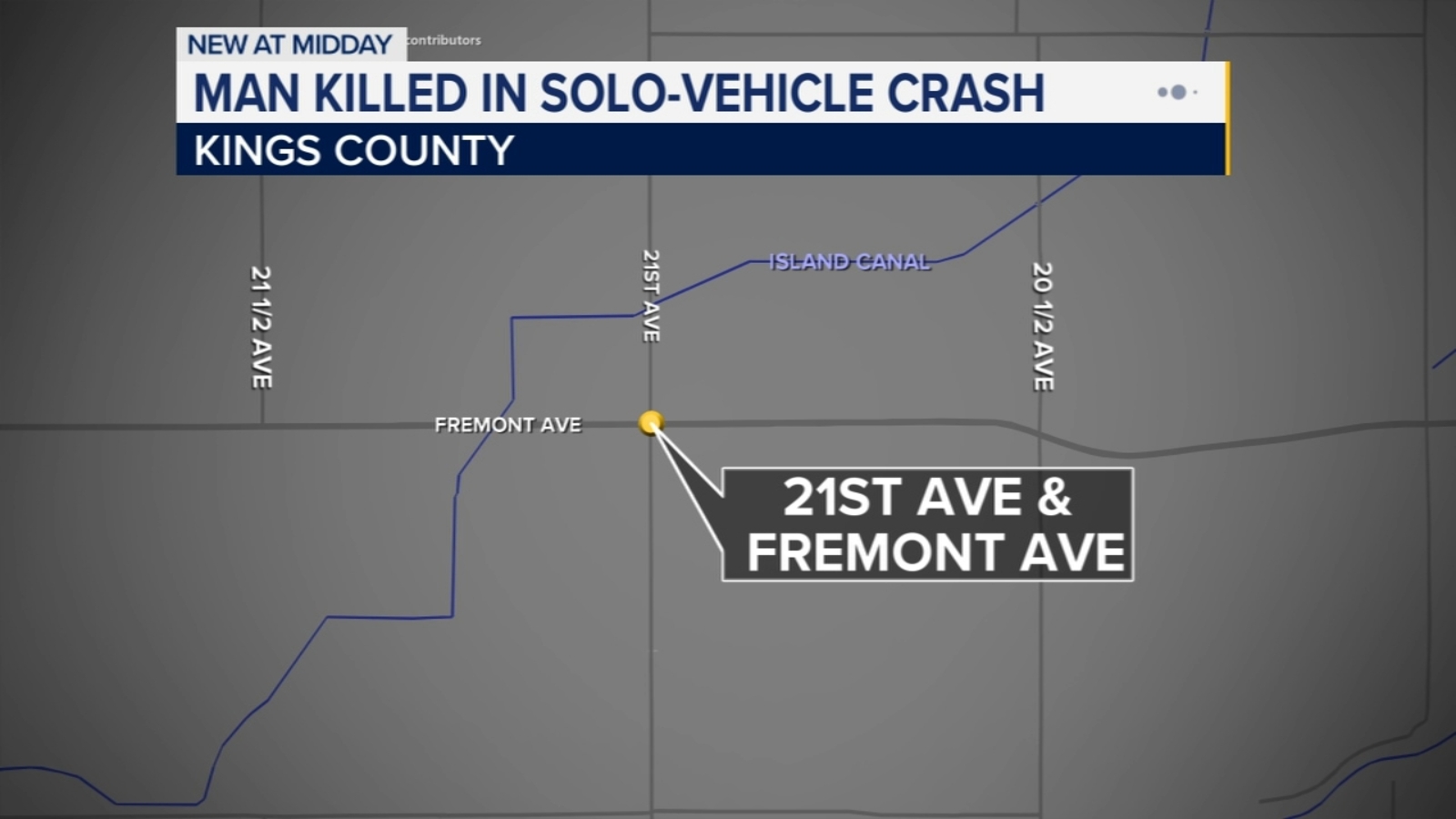 63-year-old man dies in solo car crash in Kings County