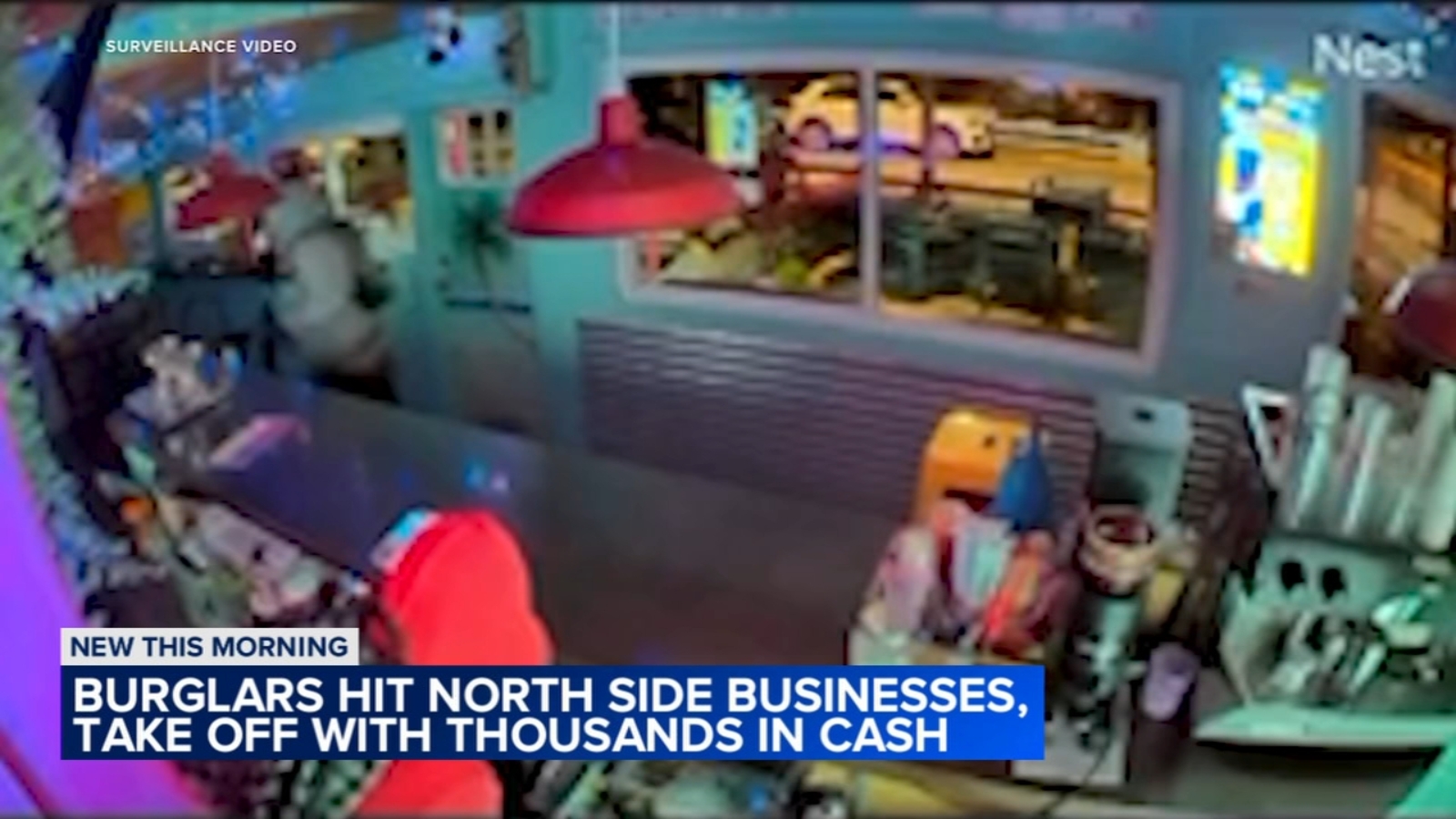 Burglars target Cuban restaurant in Irving Park, video shows suspects take thousands in cash