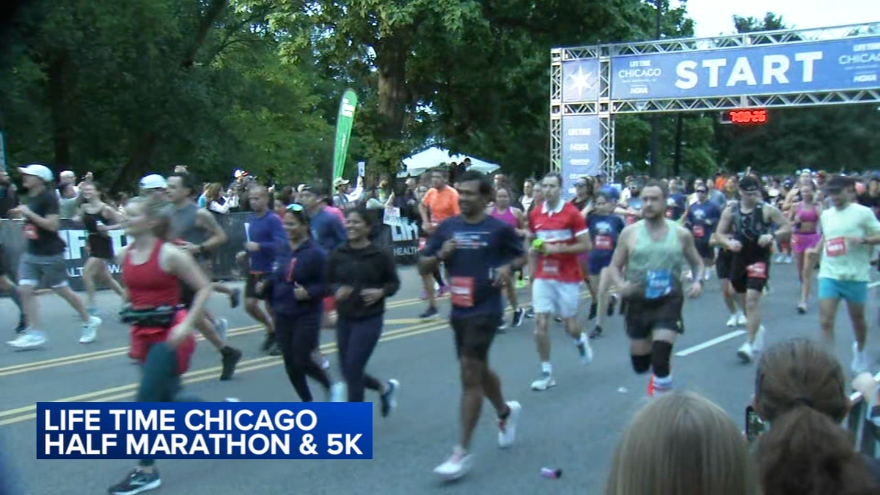 Thousands cross finish line at Life Time Chicago Half Marathon