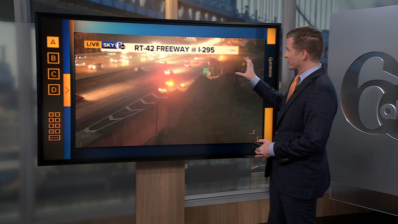 Rt. 42 back open at I-295 after overturned dump truck spills stones on roadway