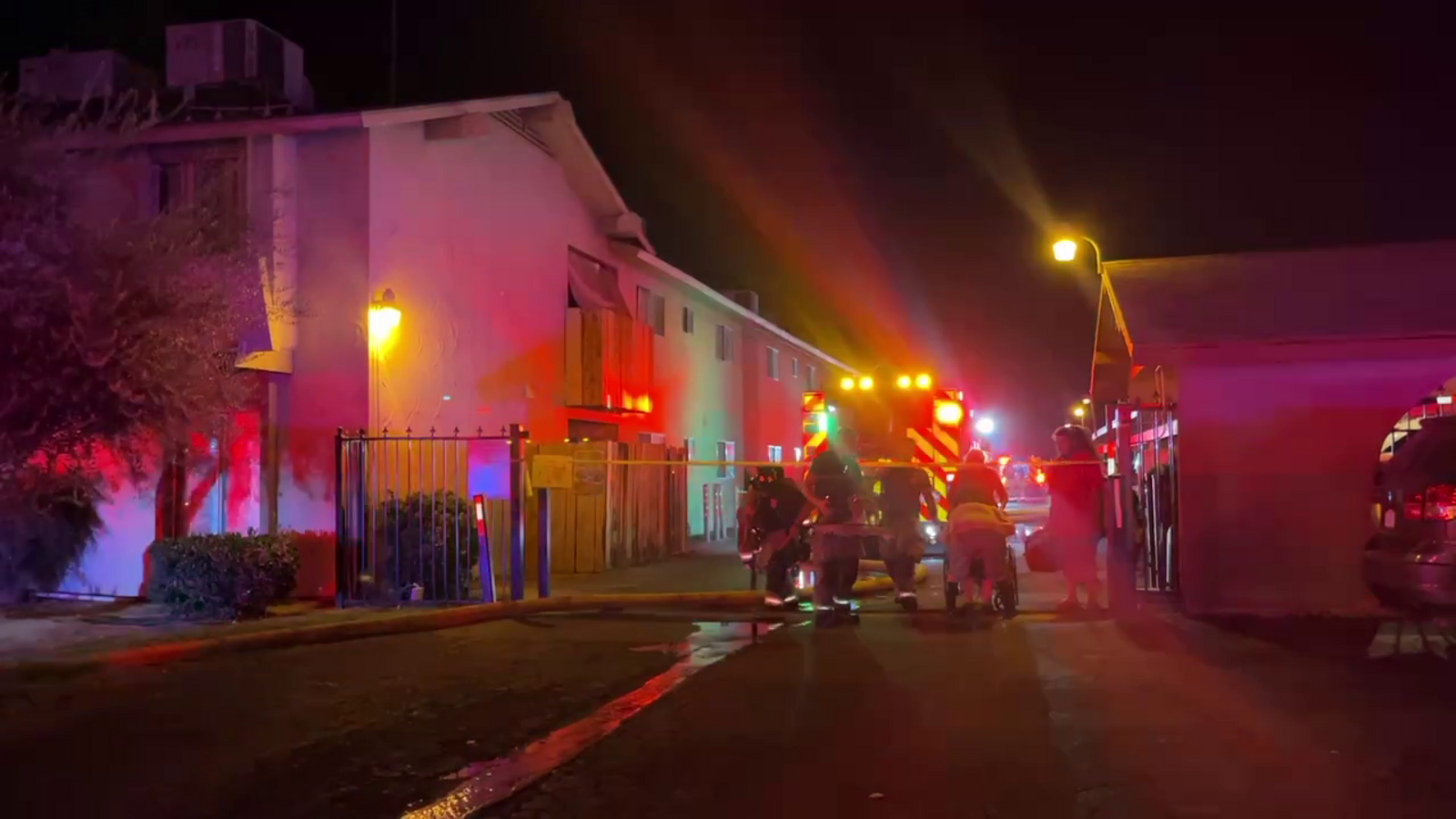 4 hospitalized, including toddler and firefighter, after apartment fire in Fresno, officials say