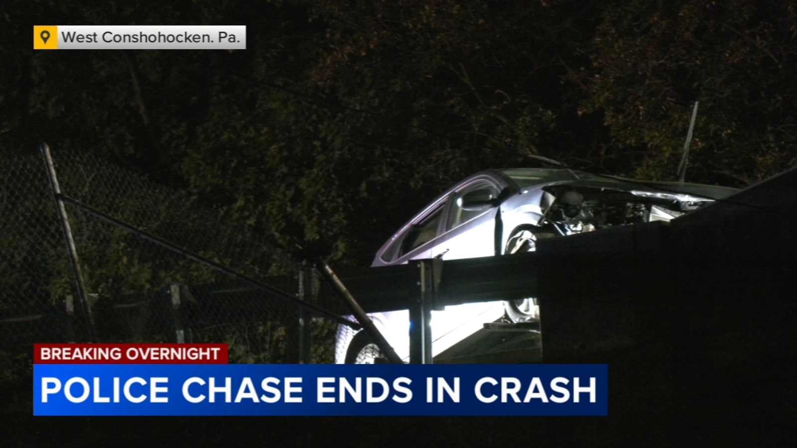 Police chase ends with crash on Schuylkill Expressway WB in West ...