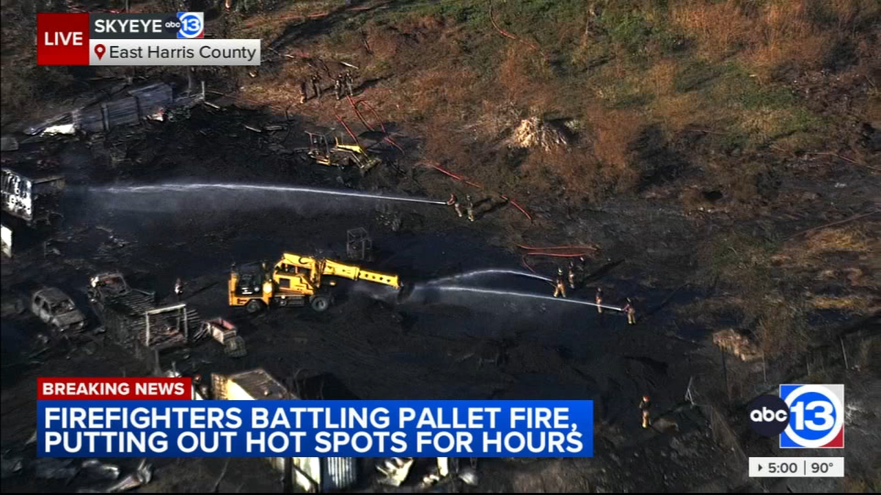 Large fire contained after pallet business went up in flames