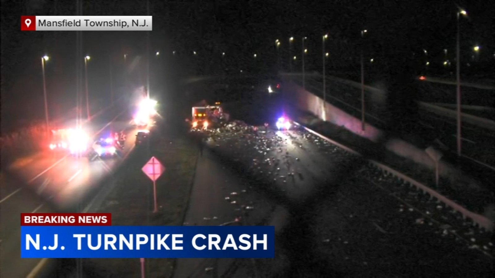New Jersey Turnpike NB lanes reduced in Mansfield Township after crash ...