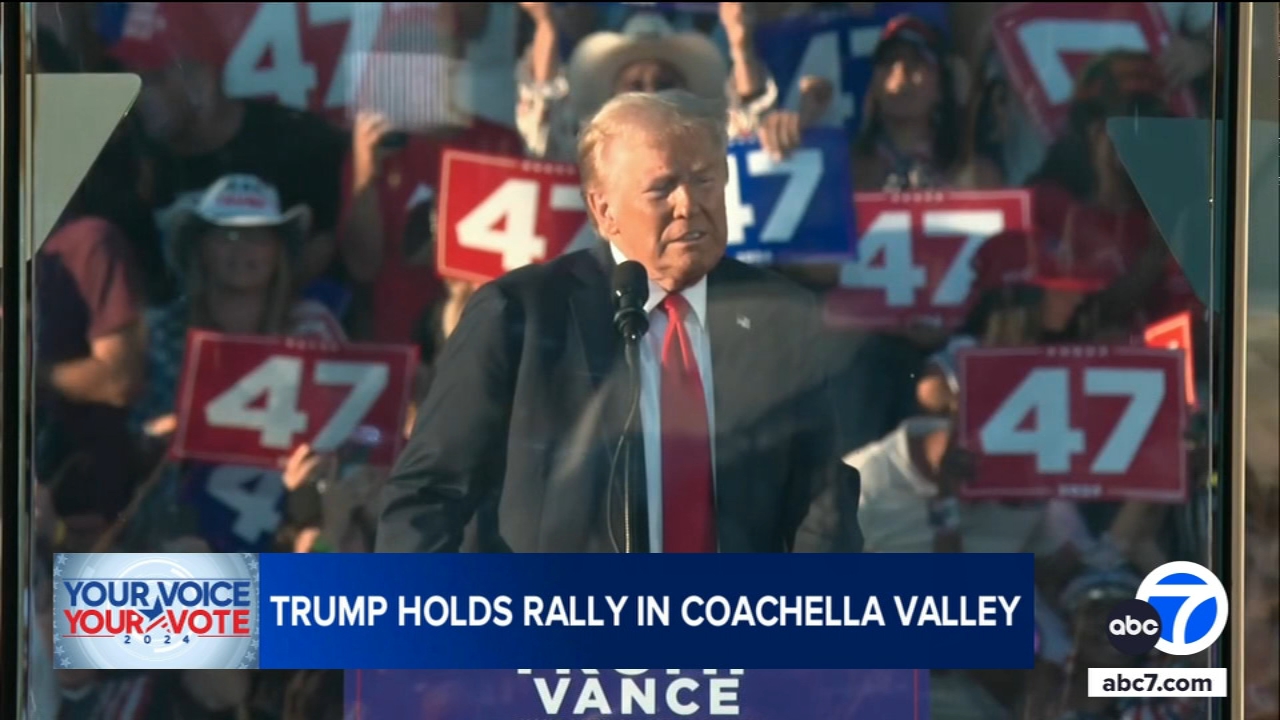 Donald Trump holds campaign rally in Coachella Valley