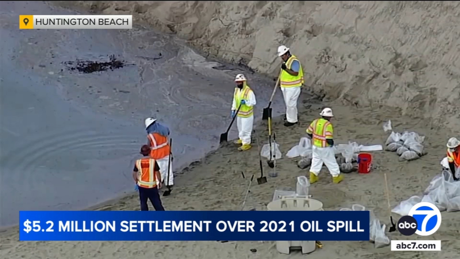 Huntington Beach reaches $5M settlement over 2021 oil spill but critics call it bad deal