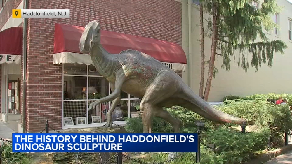 Interesting history behind Haddonfield's bronze dinosaur sculpture