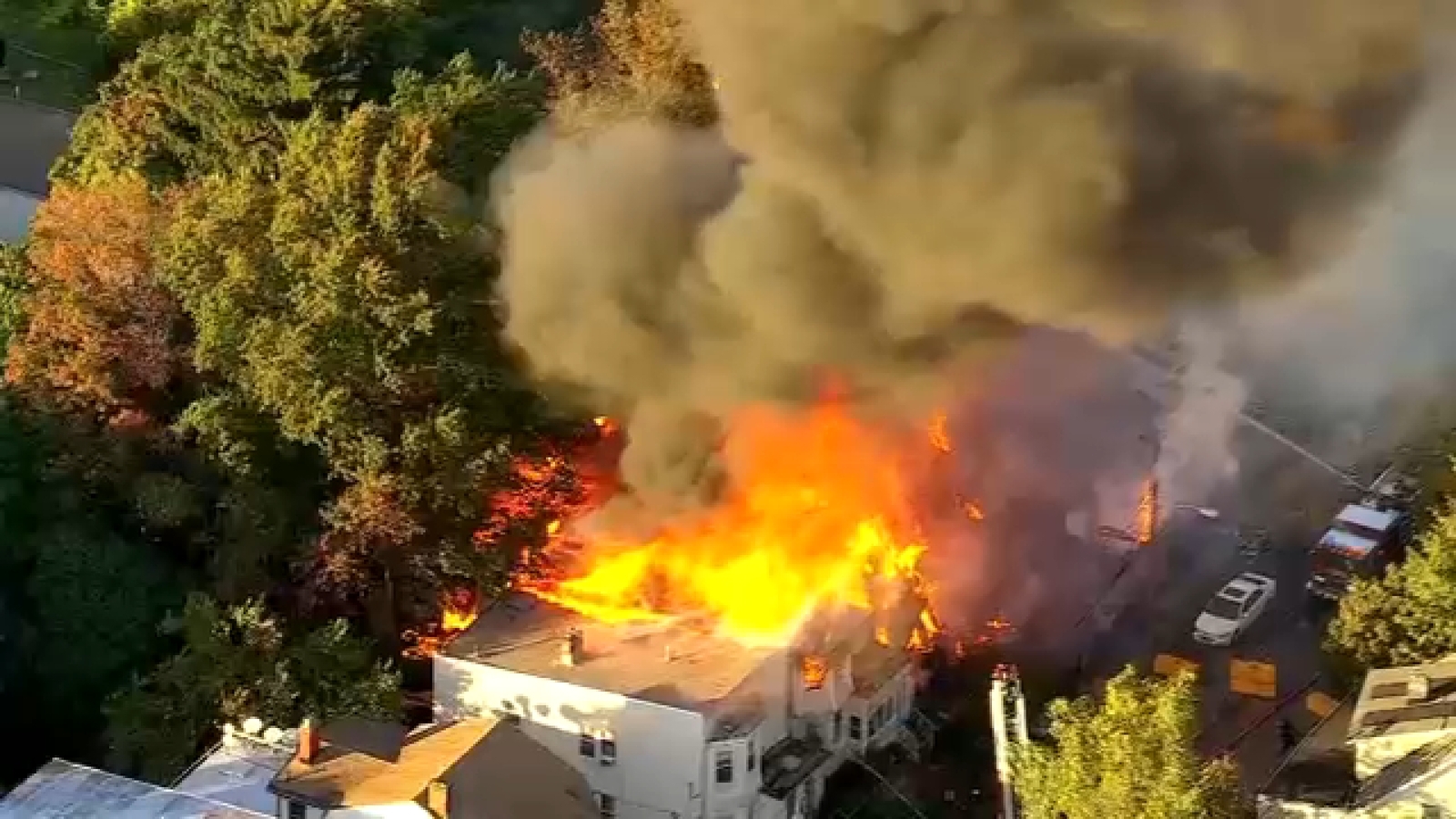 Fire in Irvington, NJ today: Fire rages through several homes after ...