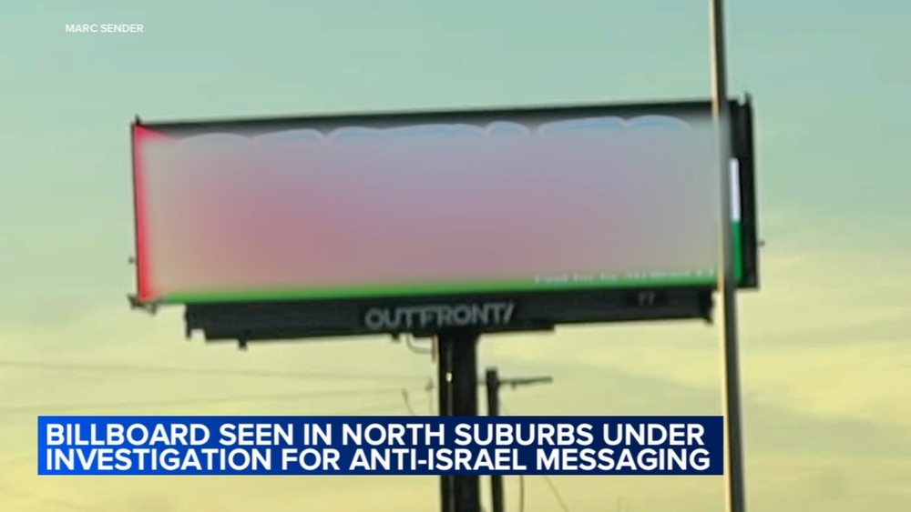 Edens Spur billboard investigated for violent anti-Israel message