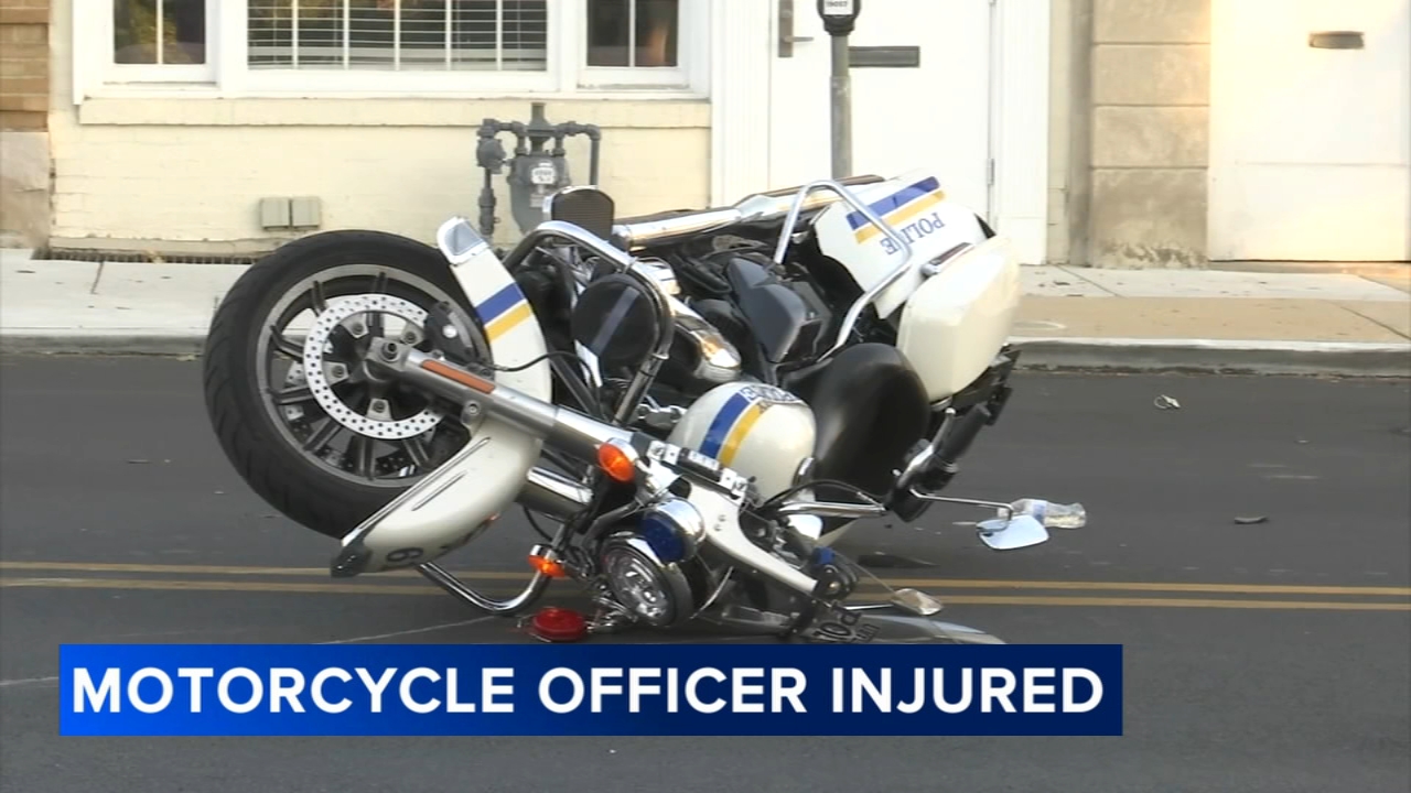Driver facing possible DUI after Upper Darby motorcycle officer struck in Drexel Hill