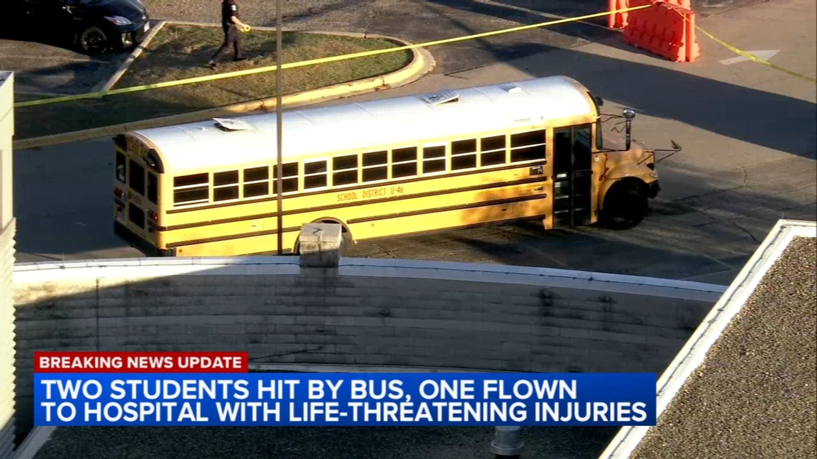 2 students struck and injured, 1 critically, by school bus outside