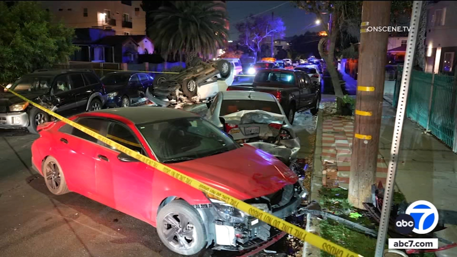 Driver arrested after slamming into several parked cars in North