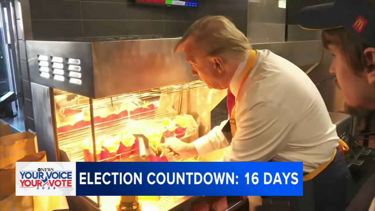 Trump works fry station, holds drive-thru news conference at Bucks County McDonald's