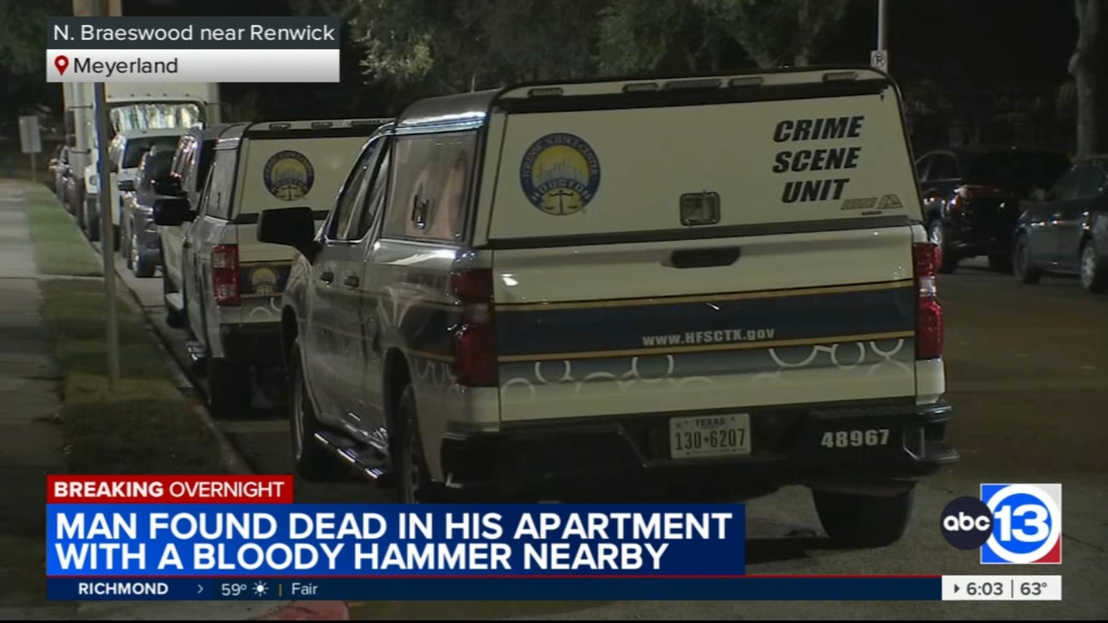 Man found dead in his apartment with bloody hammer nearby in Meyerland ...