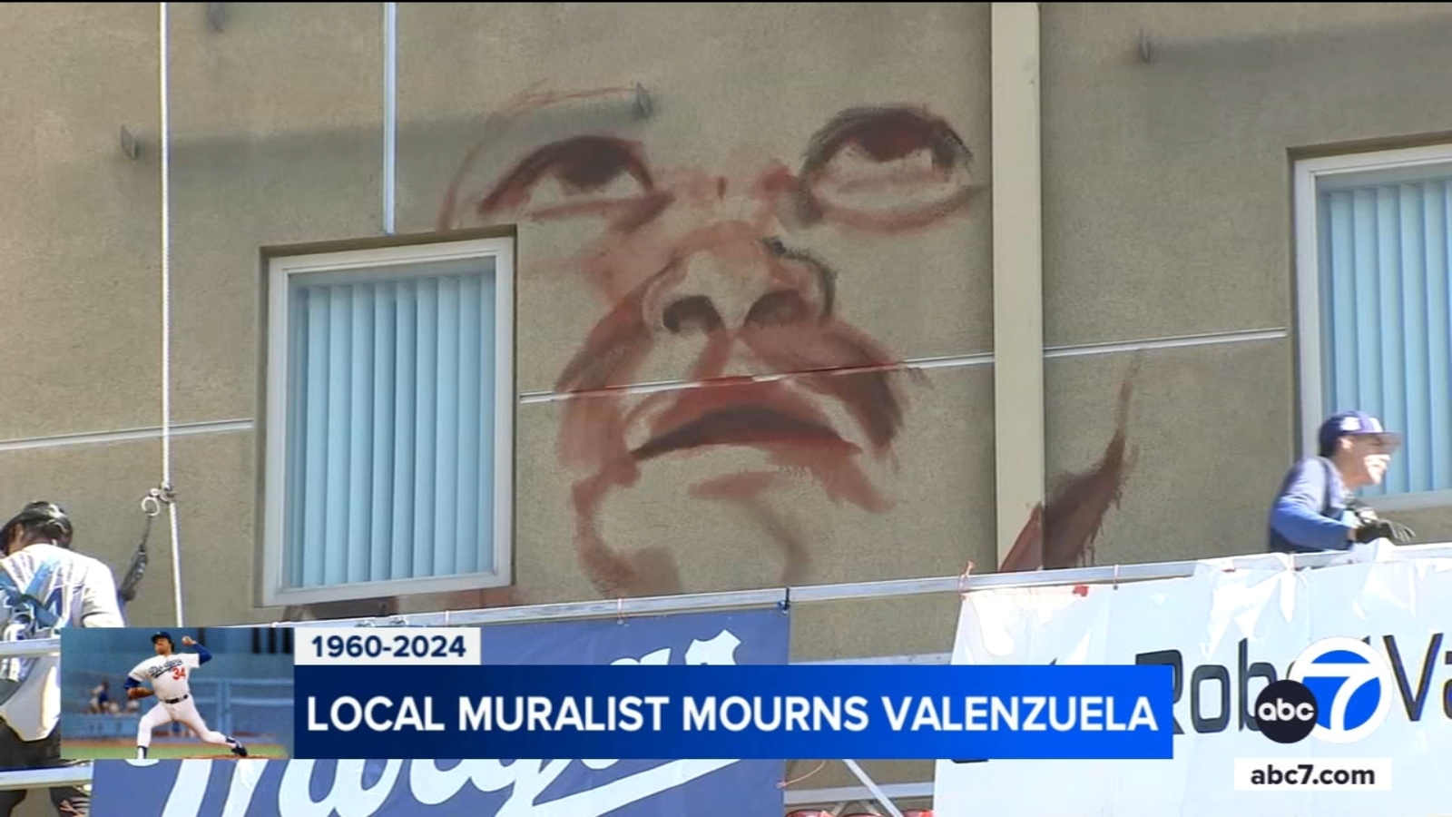 Boyle Heights mural honoring Fernando Valenzuela to be completed for his birthday - ABC7 Los Angeles