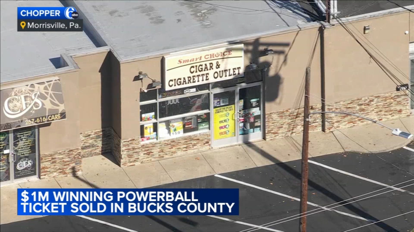 $1M winning Powerball ticket sold at Cigarette Outlet in Morrisville, Bucks  County - 6abc Philadelphia