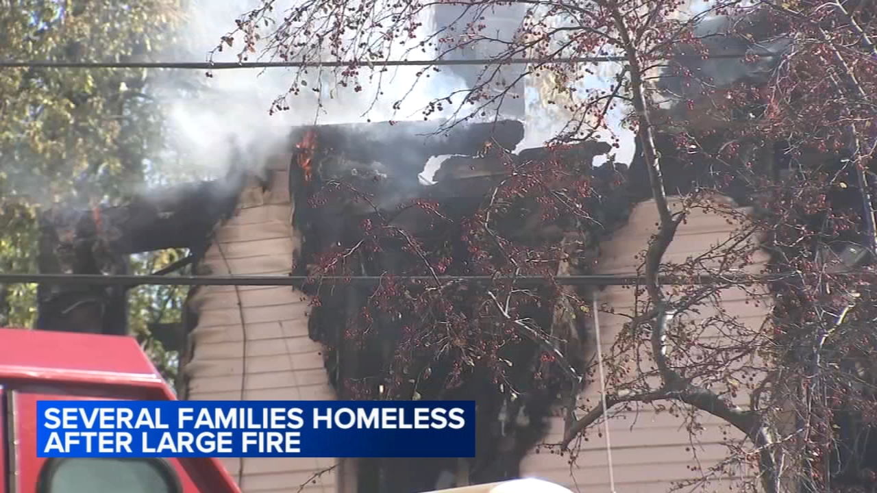 Several families displaced after large fire in Harvey