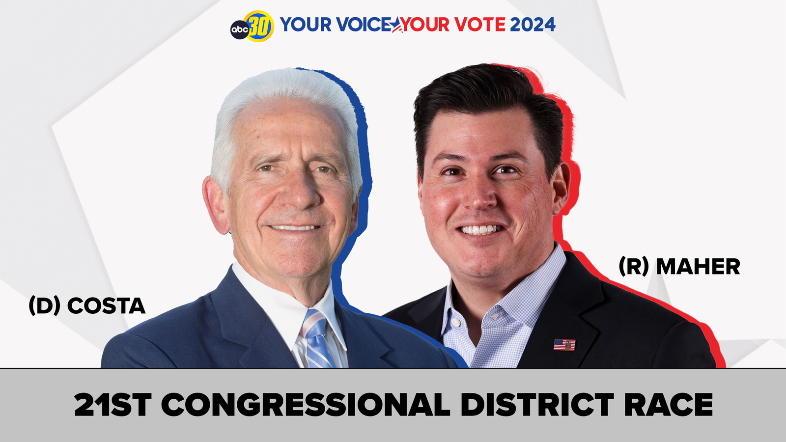 House District 21 race: Jim Costa (D) - Michael Maher (R)
