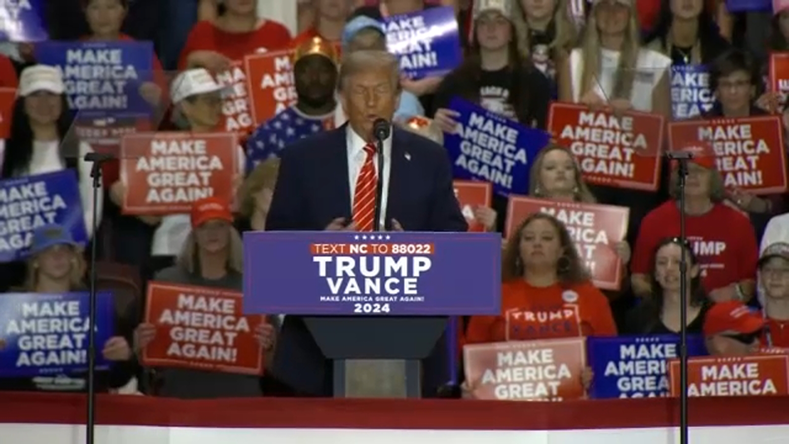 2024 presidential election | Former President Trump tells crowd at ...