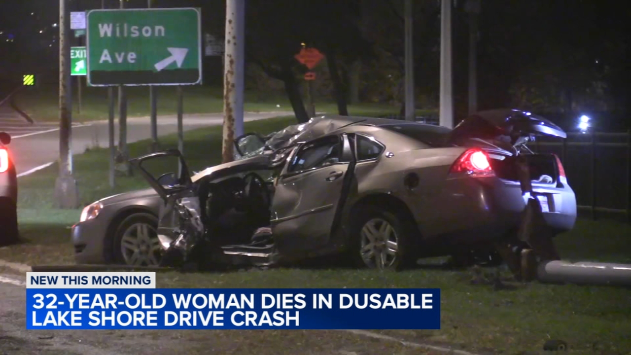 Woman killed, 3 injured in DuSable Lake Shore Drive crash: police