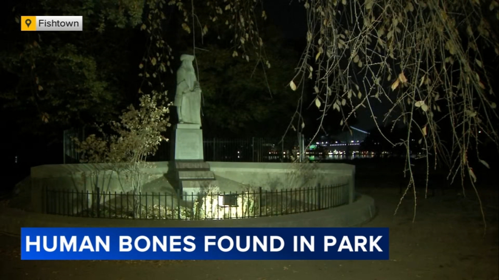 Bones found at Penn Treaty Park in Philadelphia's Fishtown neighborhood