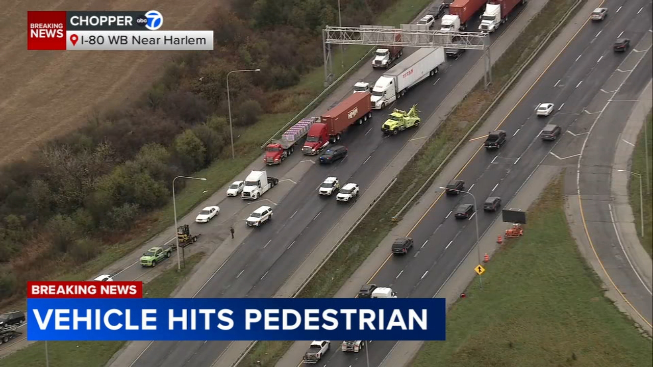 Pedestrian struck on I-80 in south suburbs: ISP