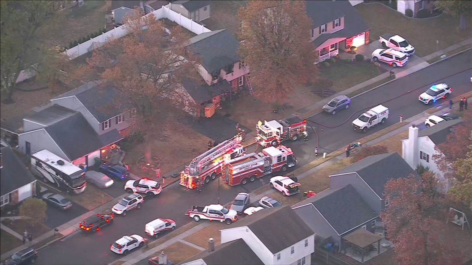 Crews battle house fire on Saxony Drive in Fairless Hills, Bucks County ...