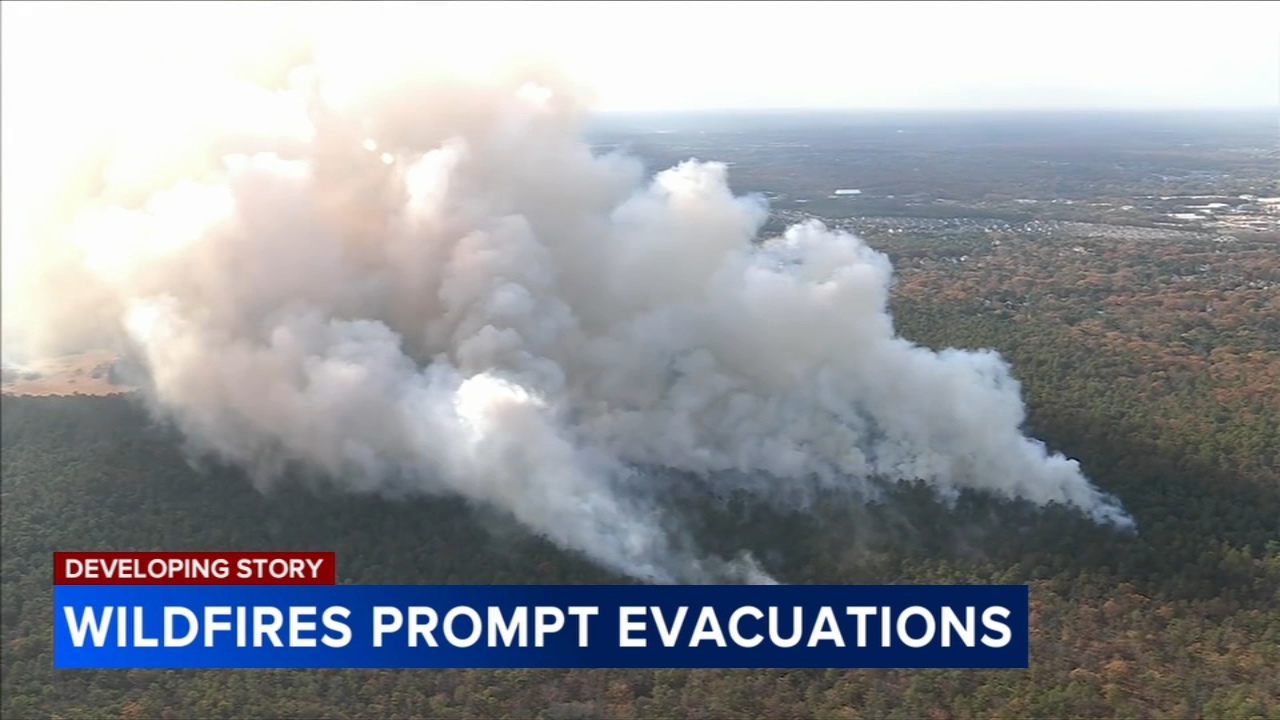 104 structures threatened by wildfire at Burlington, Camden co. border