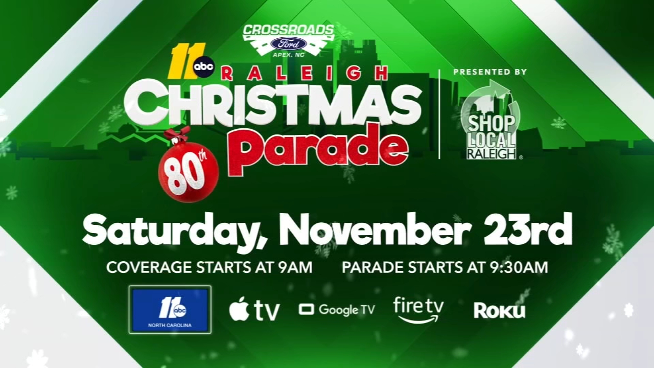 Raleigh Christmas Parade taking place November 23