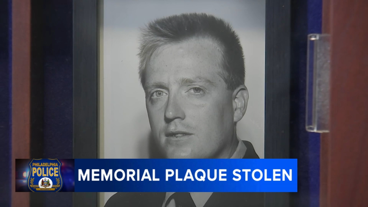 Memorial plaque dedicated to a fallen Philadelphia police officer is missing