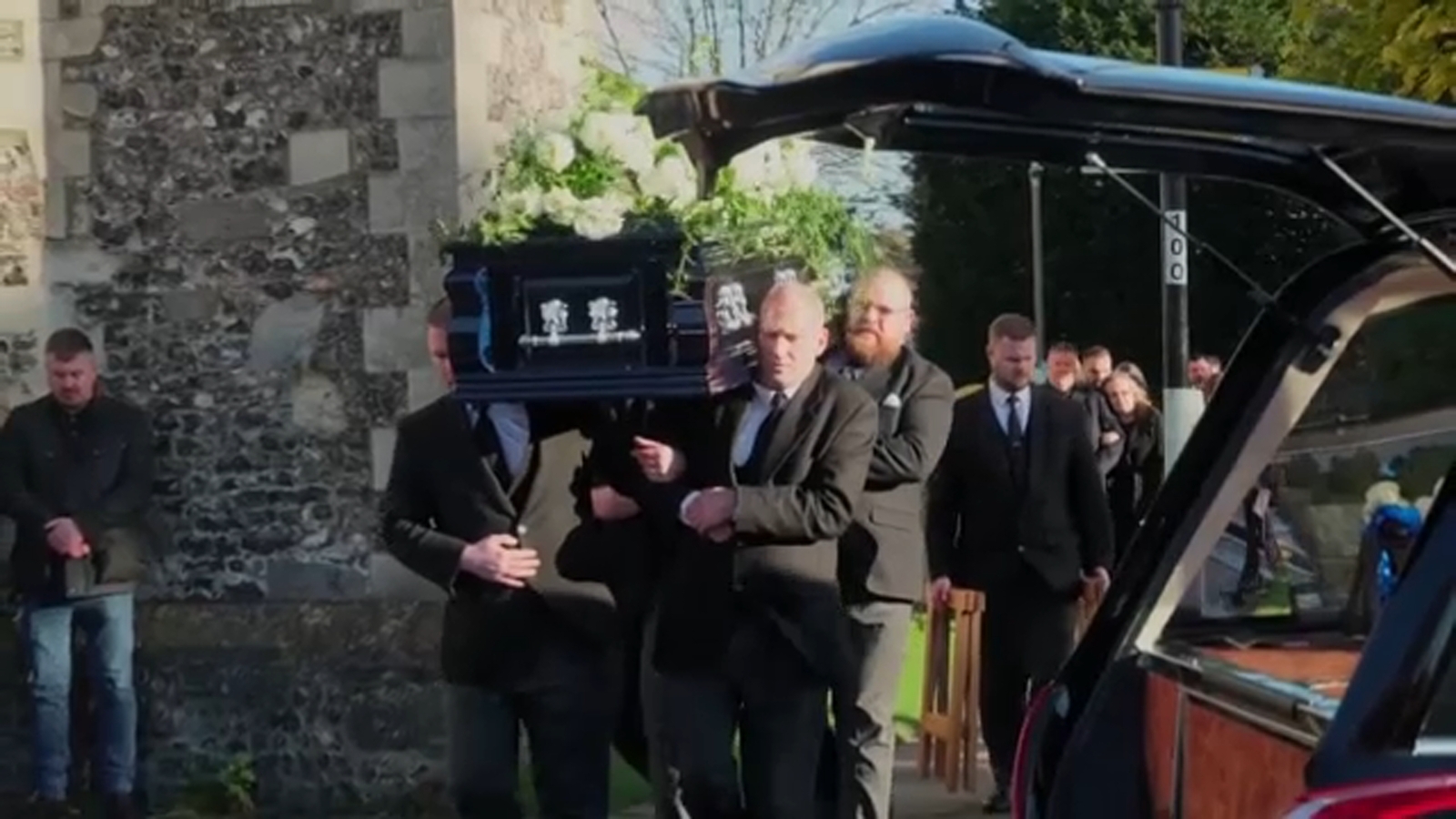 Liam Payne's One Direction bandmates among the mourners at singer's funeral