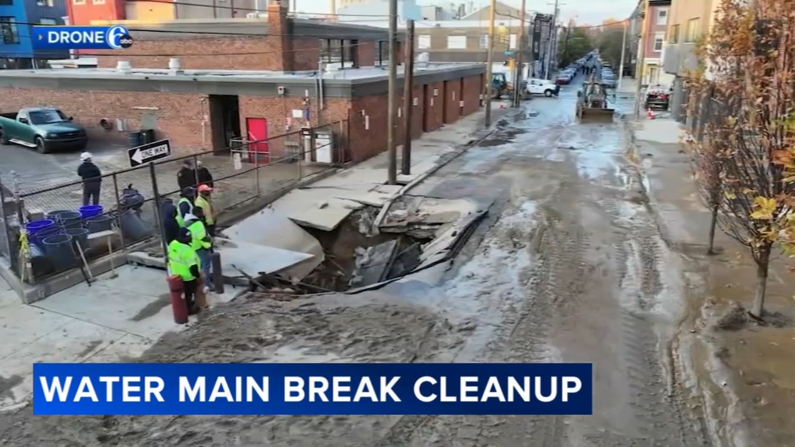 Crews work to repair water main break in Philadelphia's Northern ...
