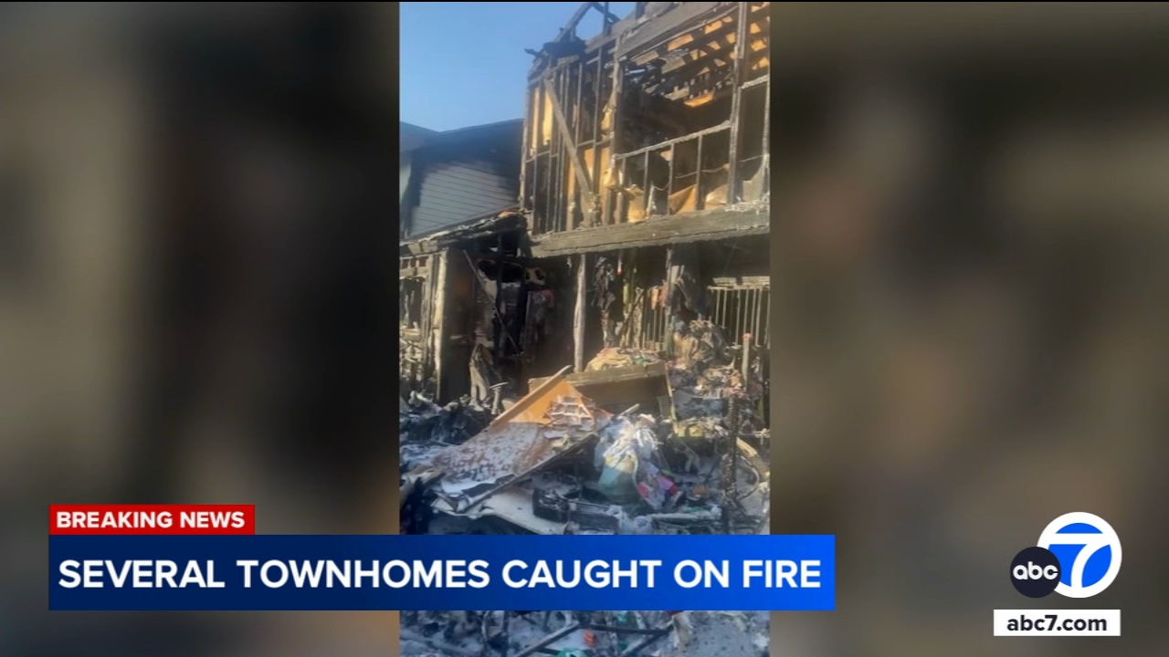 Several townhomes gutted by fire in El Monte; 18 people displaced
