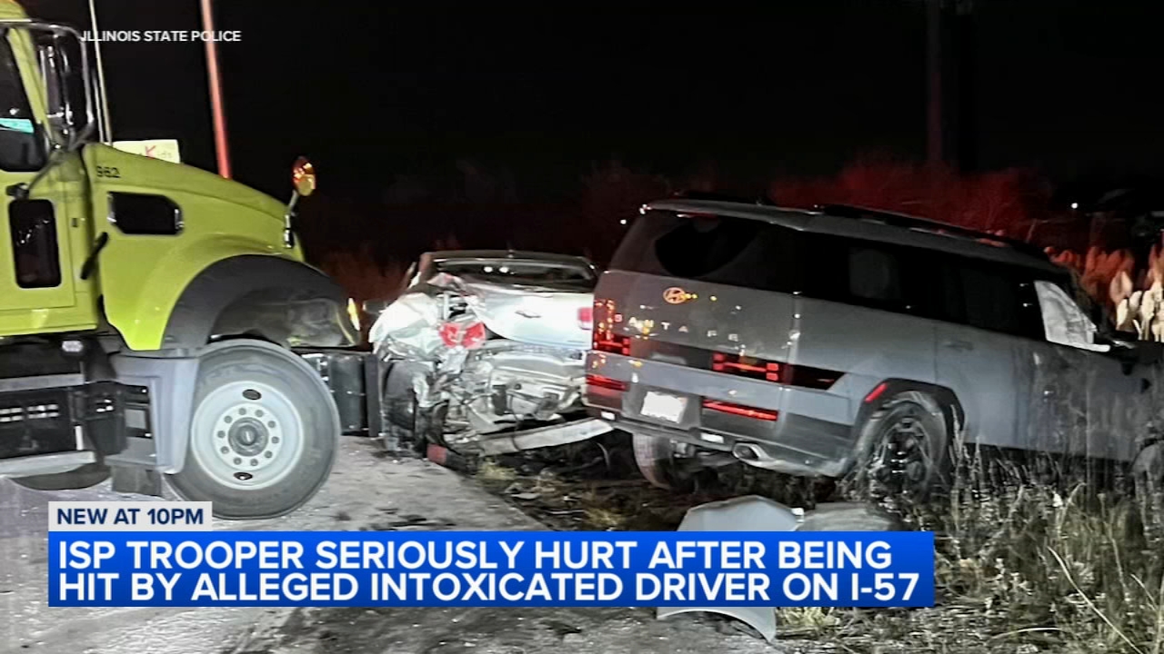 ISP trooper injured by suspected intoxicated driver in south suburbs