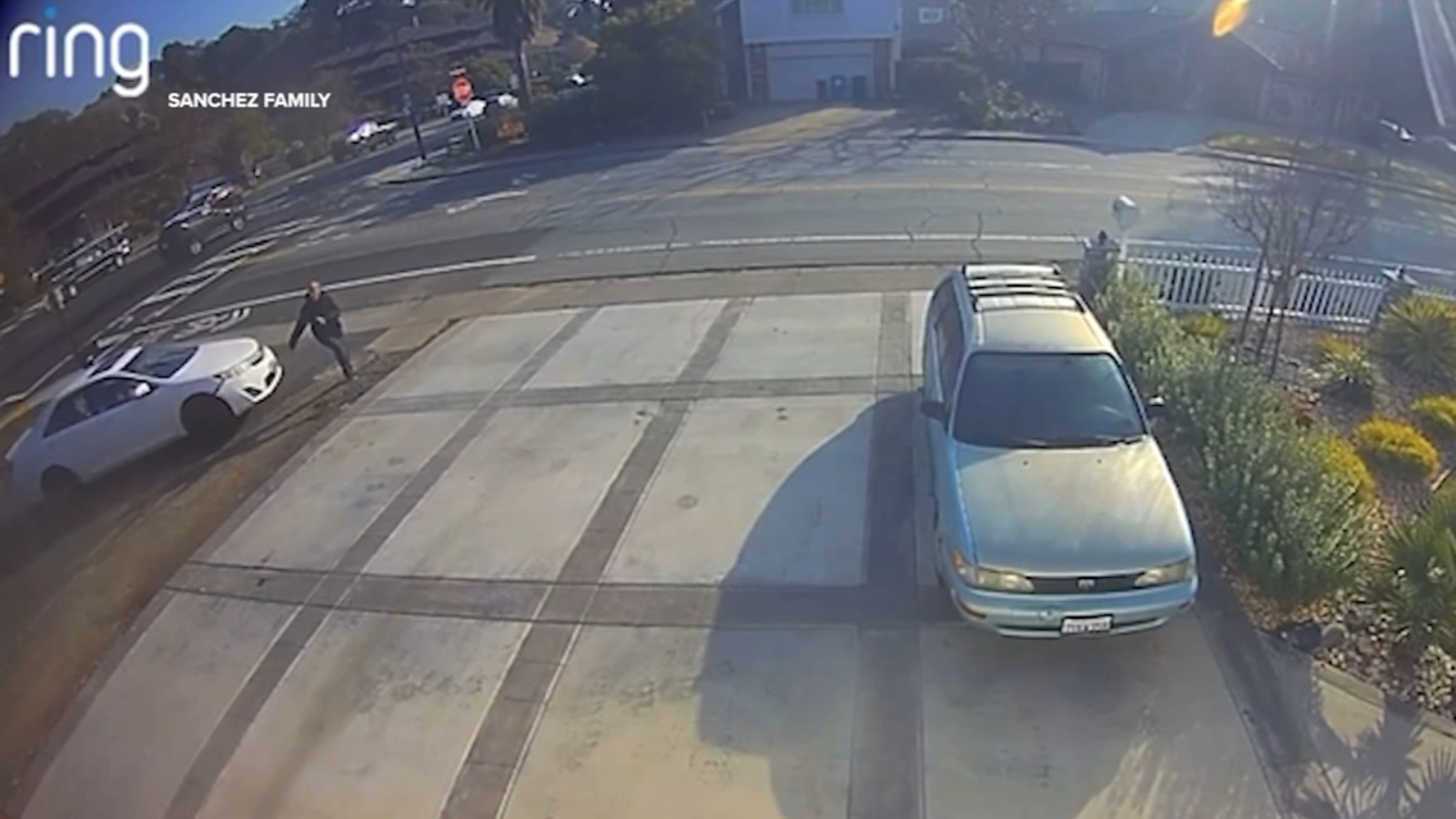California man narrowly escapes death when out-of-control car misses him by inches