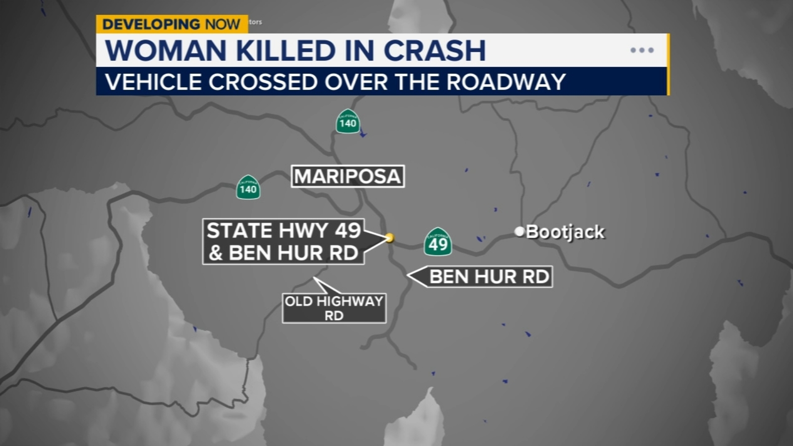Woman killed in head-on crash on Mariposa County highway, CHP says ...