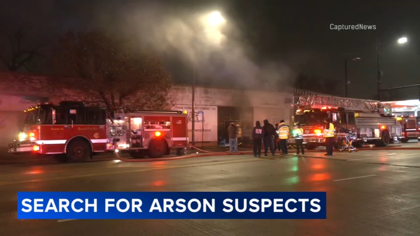 Chicago police searching for 2 arson suspects after fire in Englewood commercial building on Ashland - ABC7 Chicago
