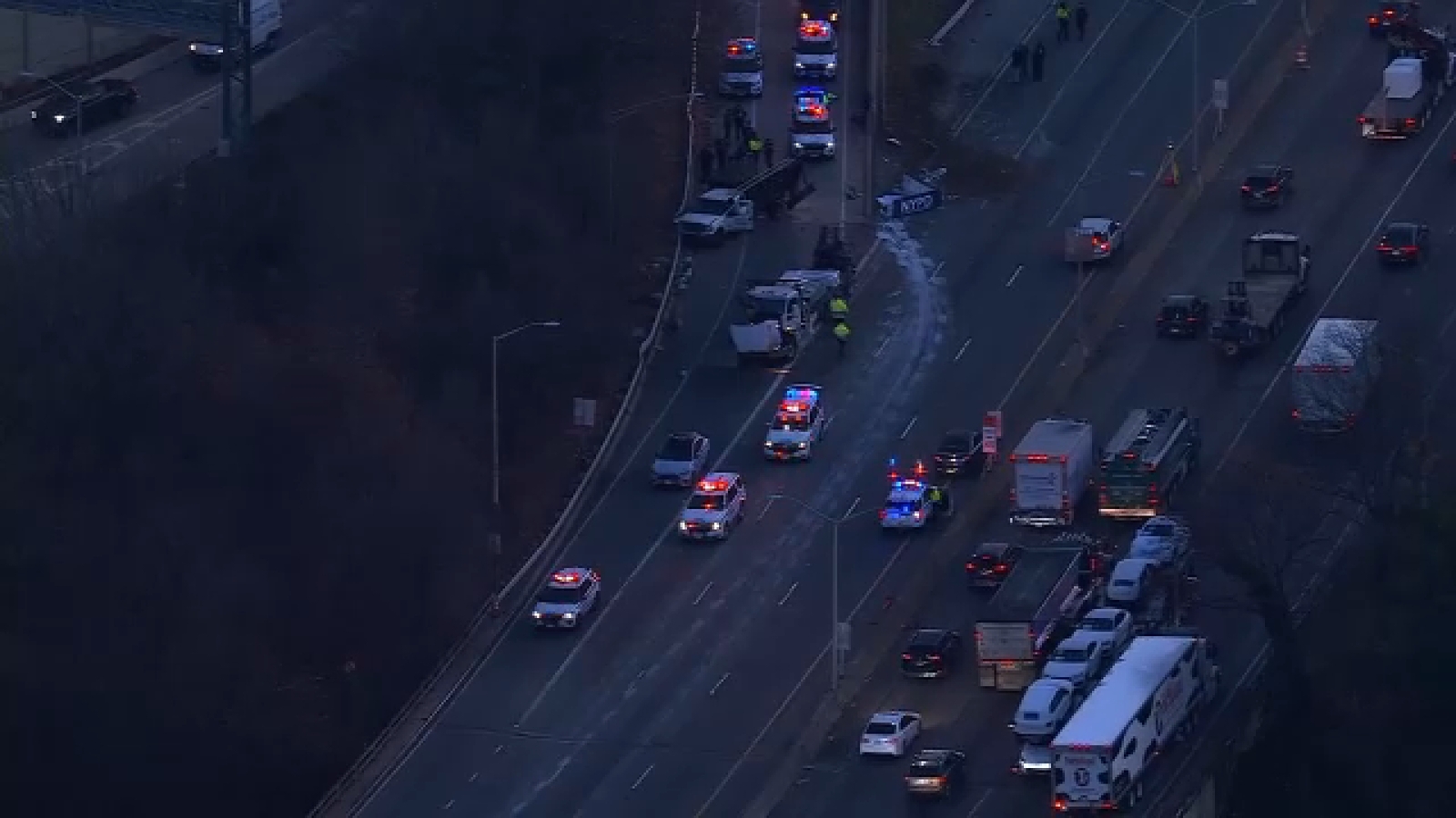 Source image for "Person working on disabled vehicle fatally hit by truck on Long Island Expressway in Queens"