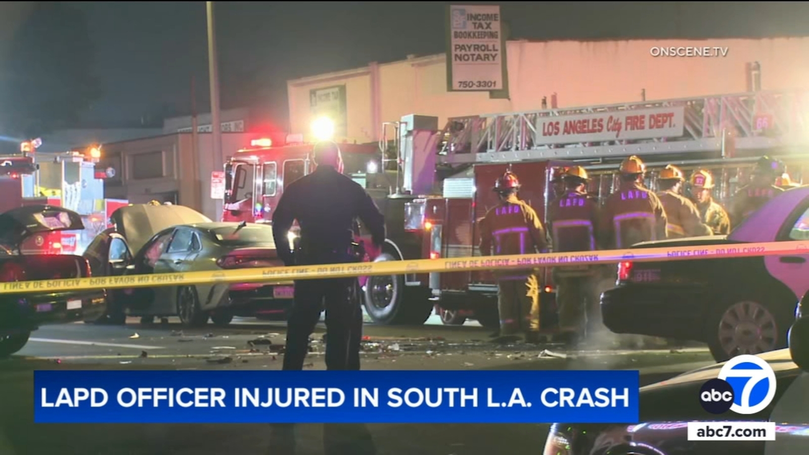 LAPD officer injured in apparent head-on crash in South Los Angeles ...