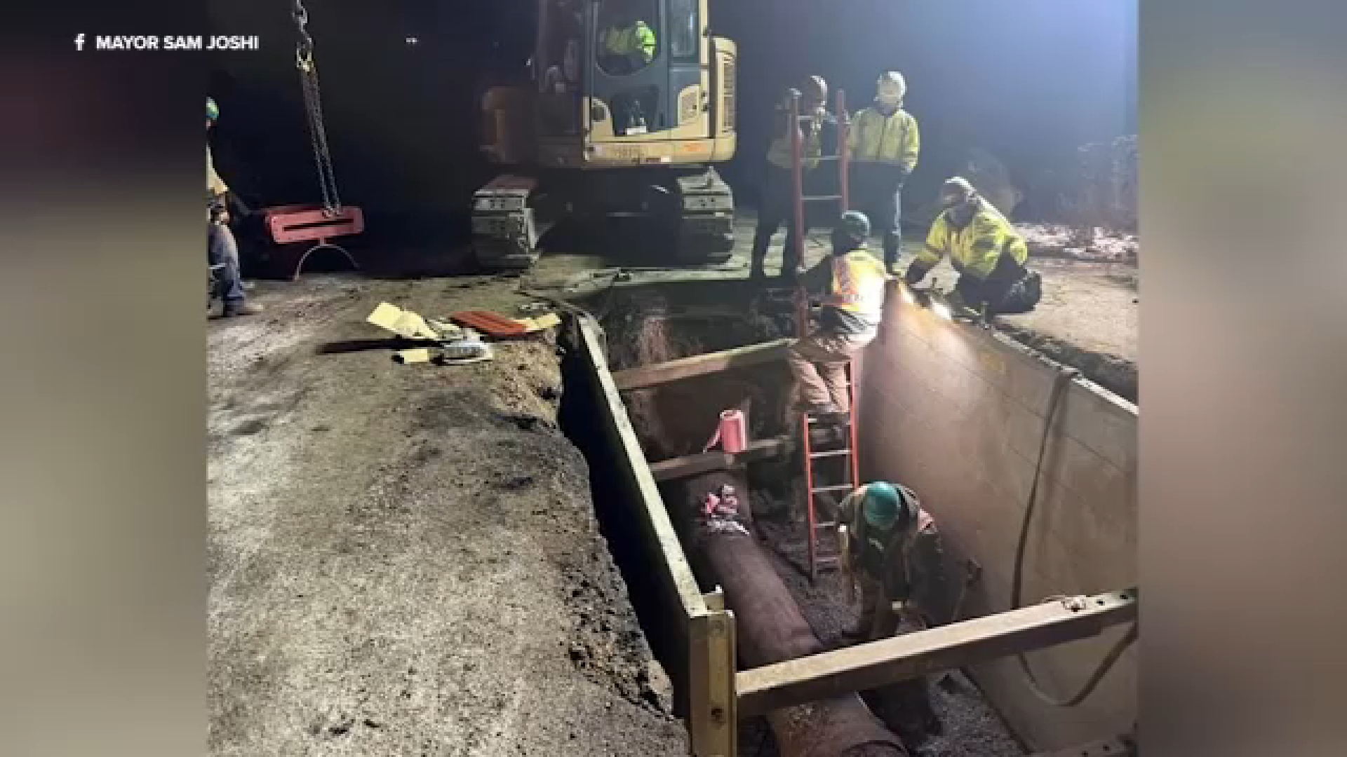 Edison water main break: Crews making progress containing leak in New ...