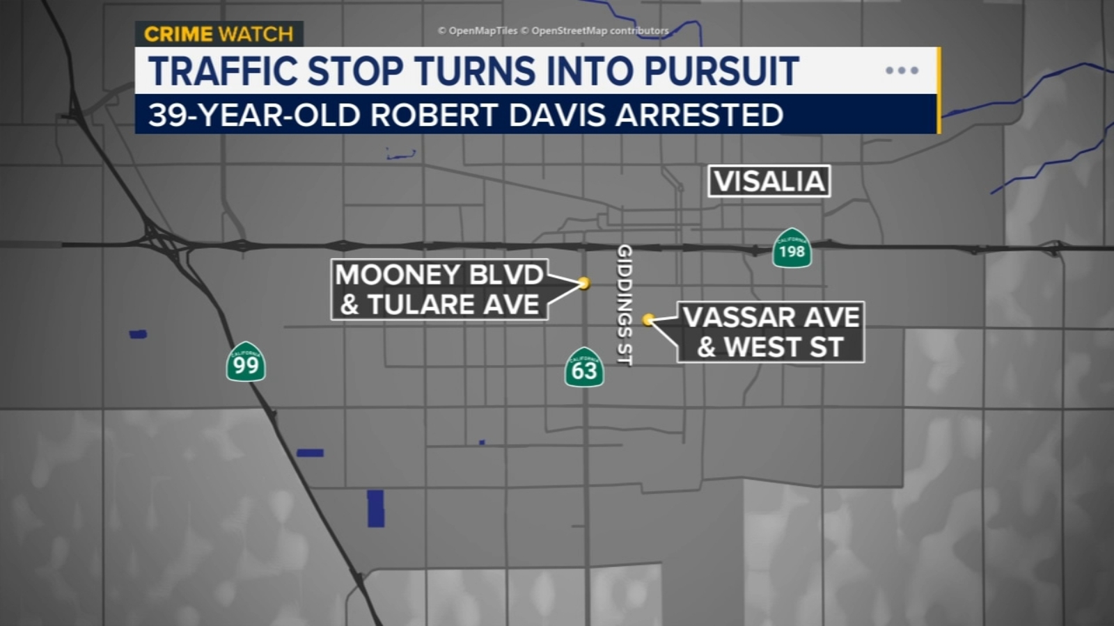 Visalia traffic stop turns into police pursuit, driver arrested