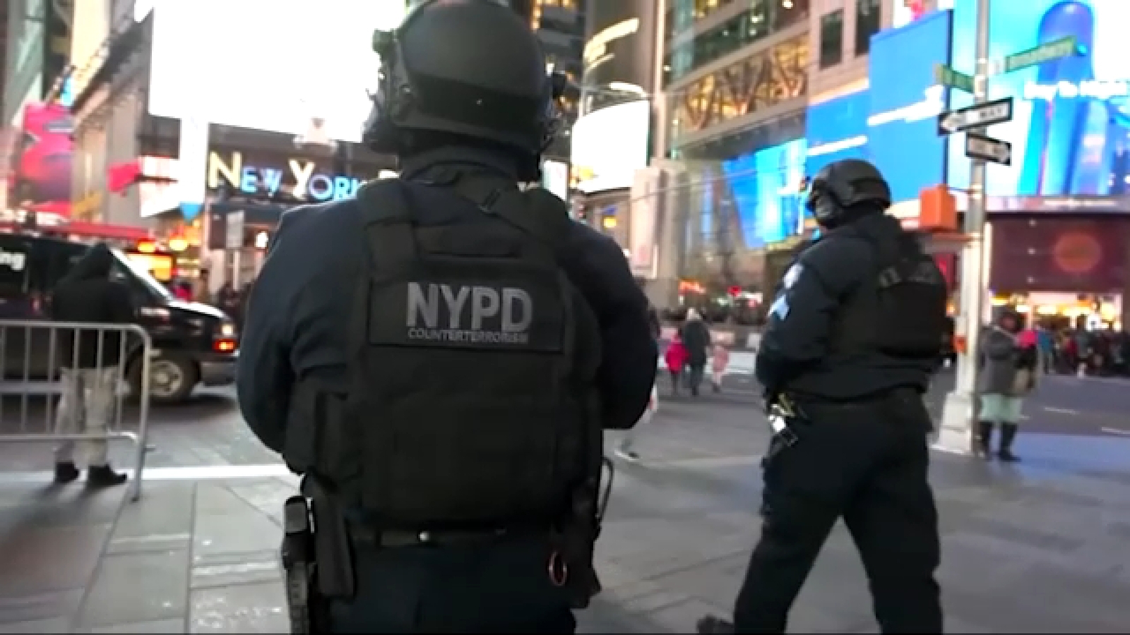 Increased NYPD security for Times Square New Year's Eve, despite lack of credible threats.
