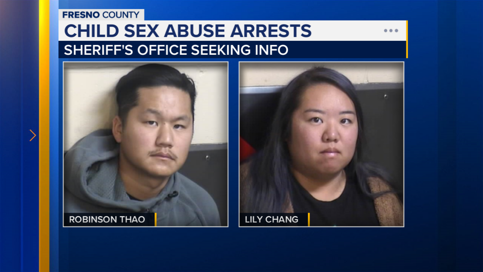 Fresno couple arrested on several child sex abuse charges