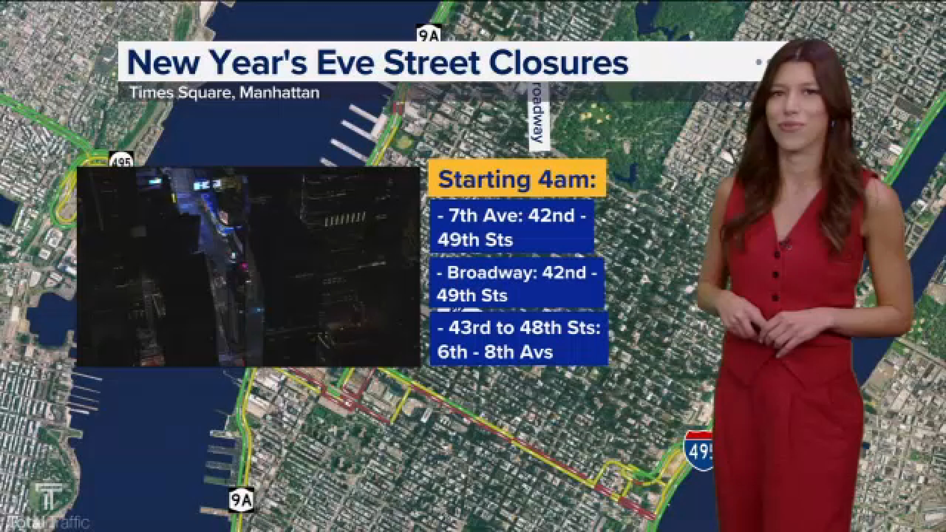 New Year's Eve street closures and transit changes