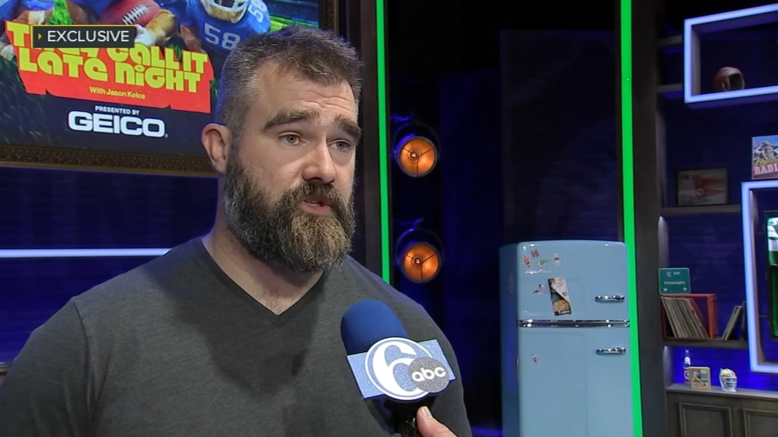 They Call It Late Night with Jason Kelce': Former NFL star opens up about  new ESPN show | Here's how to watch all episodes - ABC30 Fresno